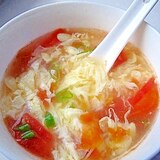 たまごフワフワ★中華風トマトのかきたまスープ